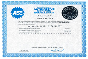 ASE Advanced Level Hybrid Repair Specialist